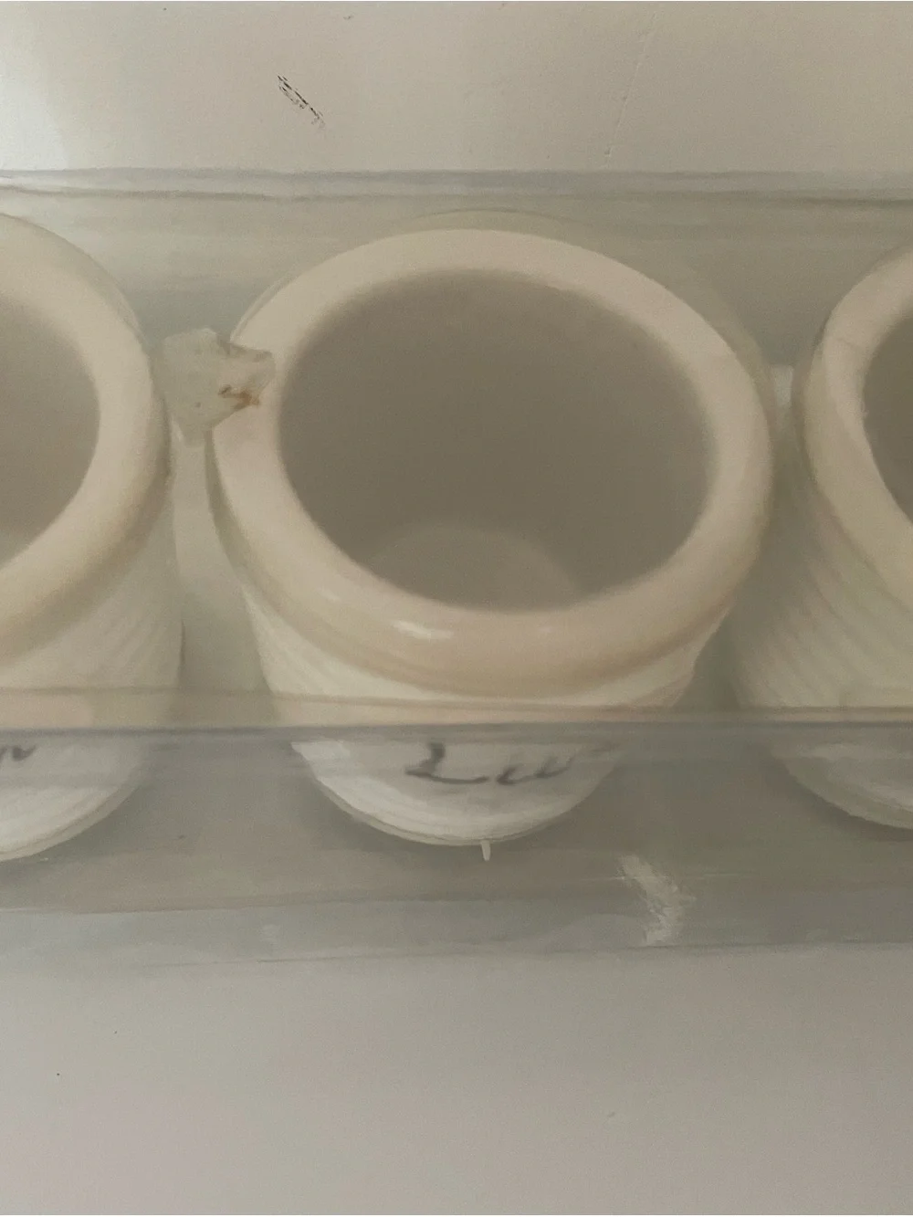 New Yankee Candle holders White Ceramic 'Live laugh love”' Trio